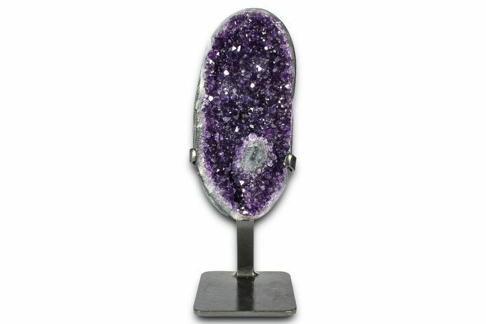 Sparkling Amethyst Geode with Metal Stand - Uruguay #372891